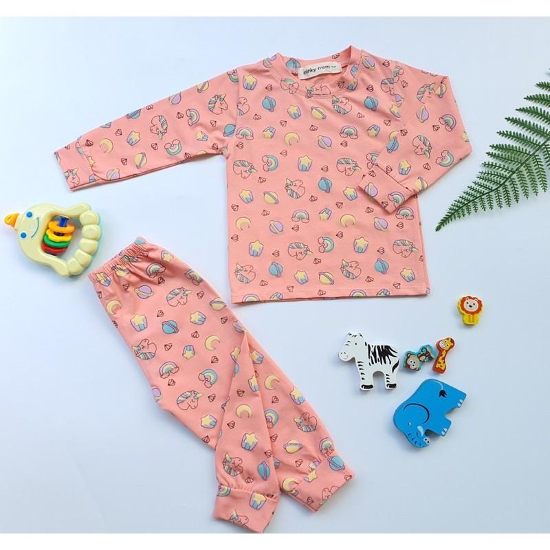 Bộ Minky Mom Dài Tay Cho Bé Trai Bé Gái Chất 100% Cotton Cao Cấp Mềm Mịn Co Giãn Thấm Hút Mồ Hôi Tốt