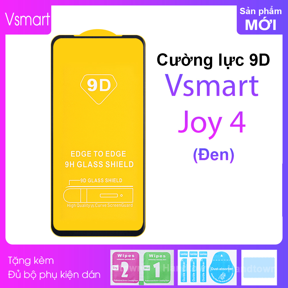 Kính cường lực 9D Dành Cho Vsmart Joy 4 Full keo- Handtown- Hàng Chính Hãng