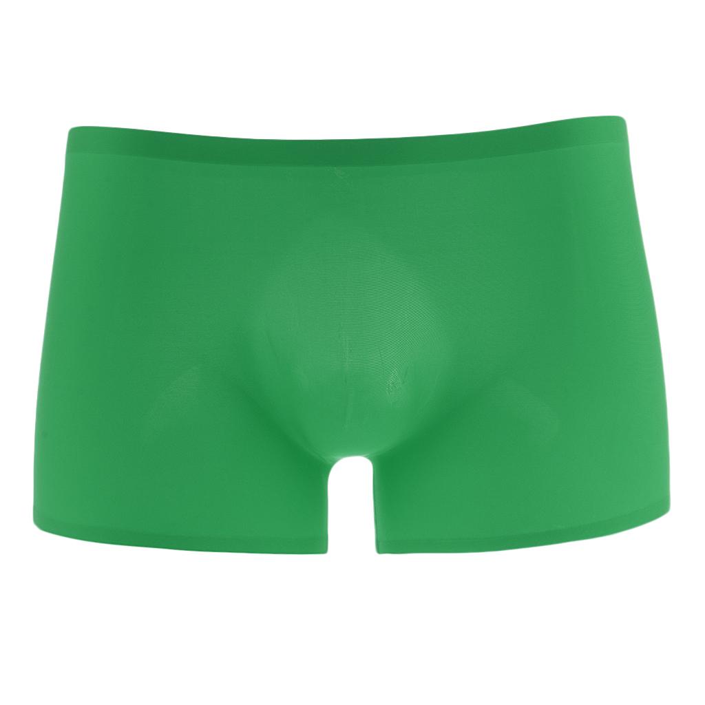 Men's Solid Color Boxer Briefs Underwear Underpants Swimwear Trunks M-2XL