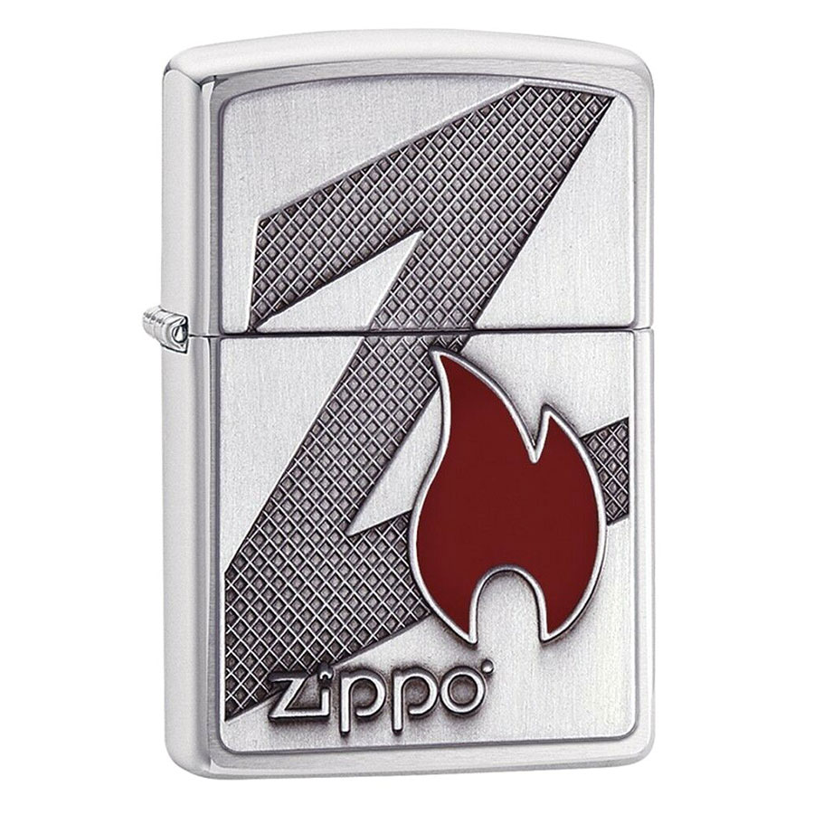 Bật Lửa Zippo 29104 - Bật Lửa Zippo Z Flame Brushed Chrome