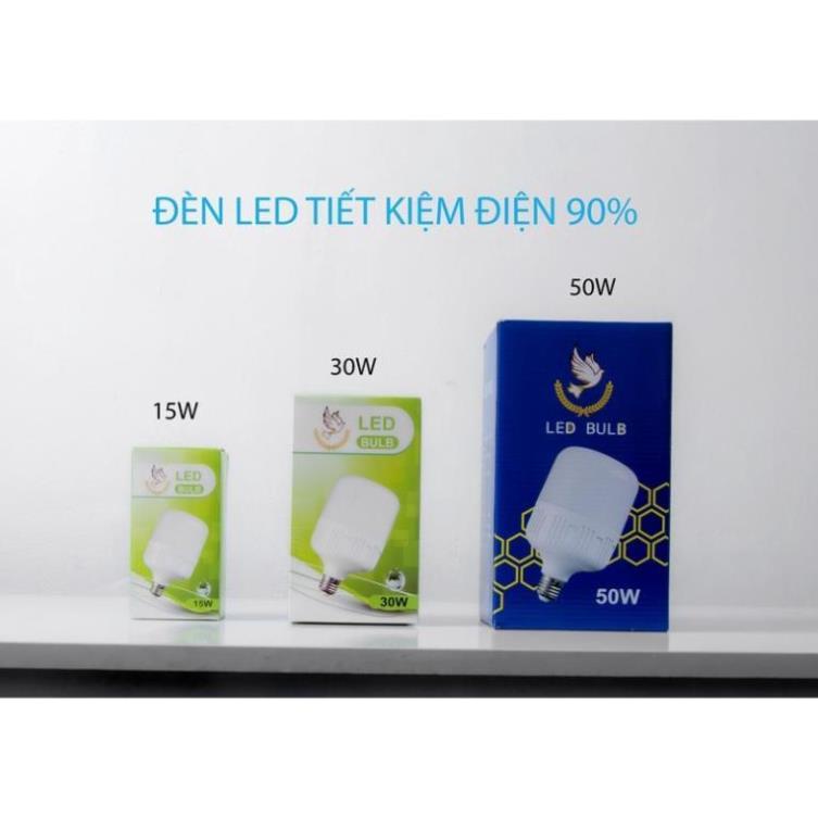 Bóng đèn LED trụ tròn 15W - 30W - 50W ánh sáng trắng-Bóng Đèn Led