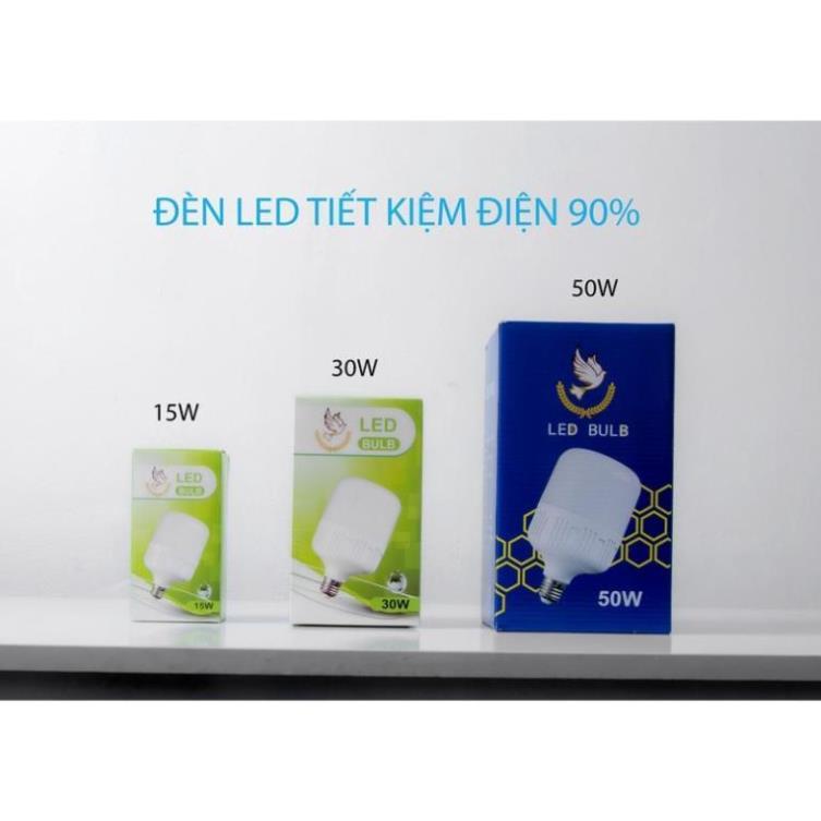 Bóng đèn LED trụ tròn 15W - 30W - 50W ánh sáng trắng-Bóng Đèn Led [Có sẵn