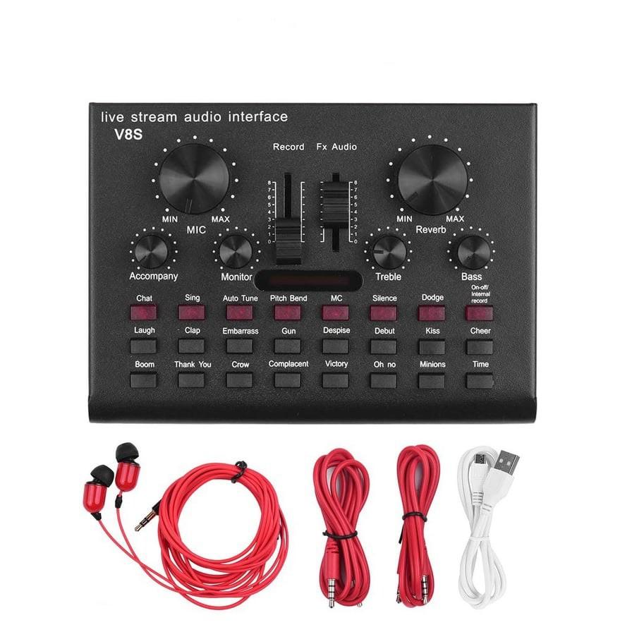 Sound Card Thu Âm Thanh Và Livestream Cuvave V8S - Bluetooth USB Audio Interface Soundcard Auto Tune