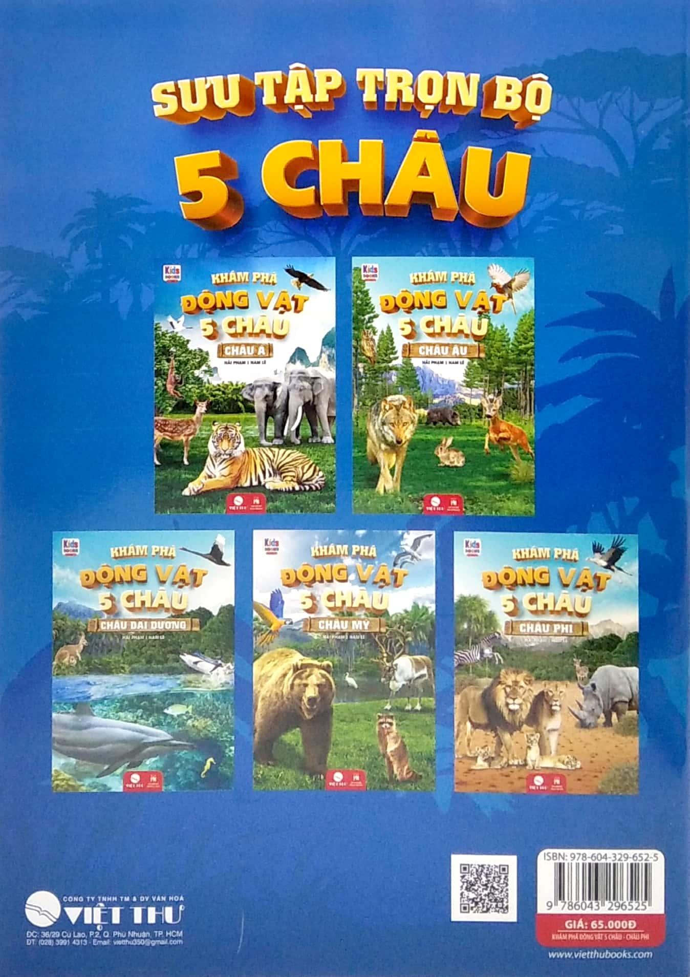 Bộ Sách Khám Phá Động Vật 5 Châu