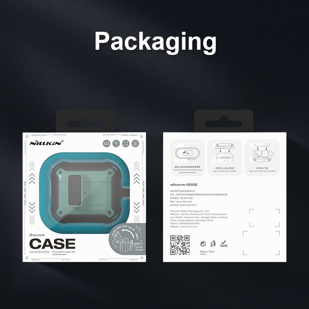 Bao case chống sốc dành cho Apple airpods 3 có nút mở nắp hiệu Nillkin Bounced Protective case - hàng nhập khẩu
