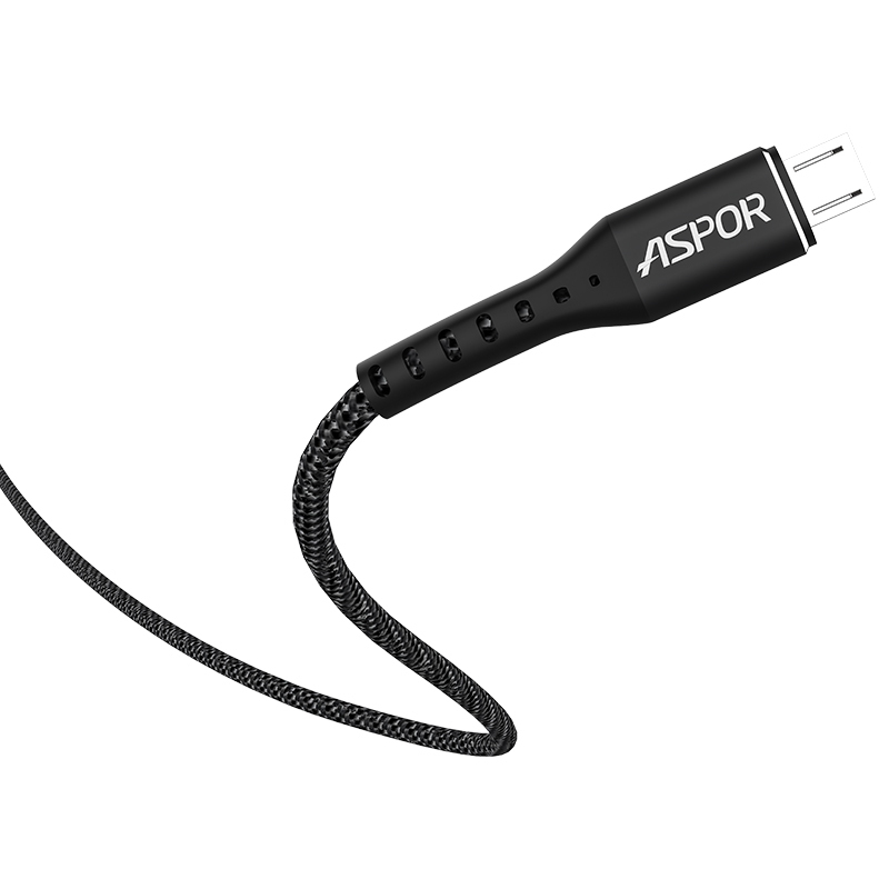 Cáp sạc USB-Micro Aspor sạc nhanh 2.4A ,A166-Hàng chính hãng