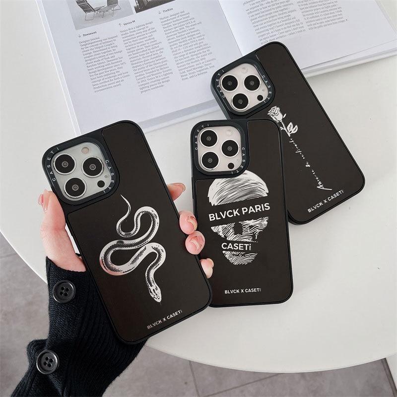 Ốp Lưng Cho Iphone 14 Pro Max / 14 Pro / 13 Pro Max / 12 Pro Max Black Paris Cực Ngầu