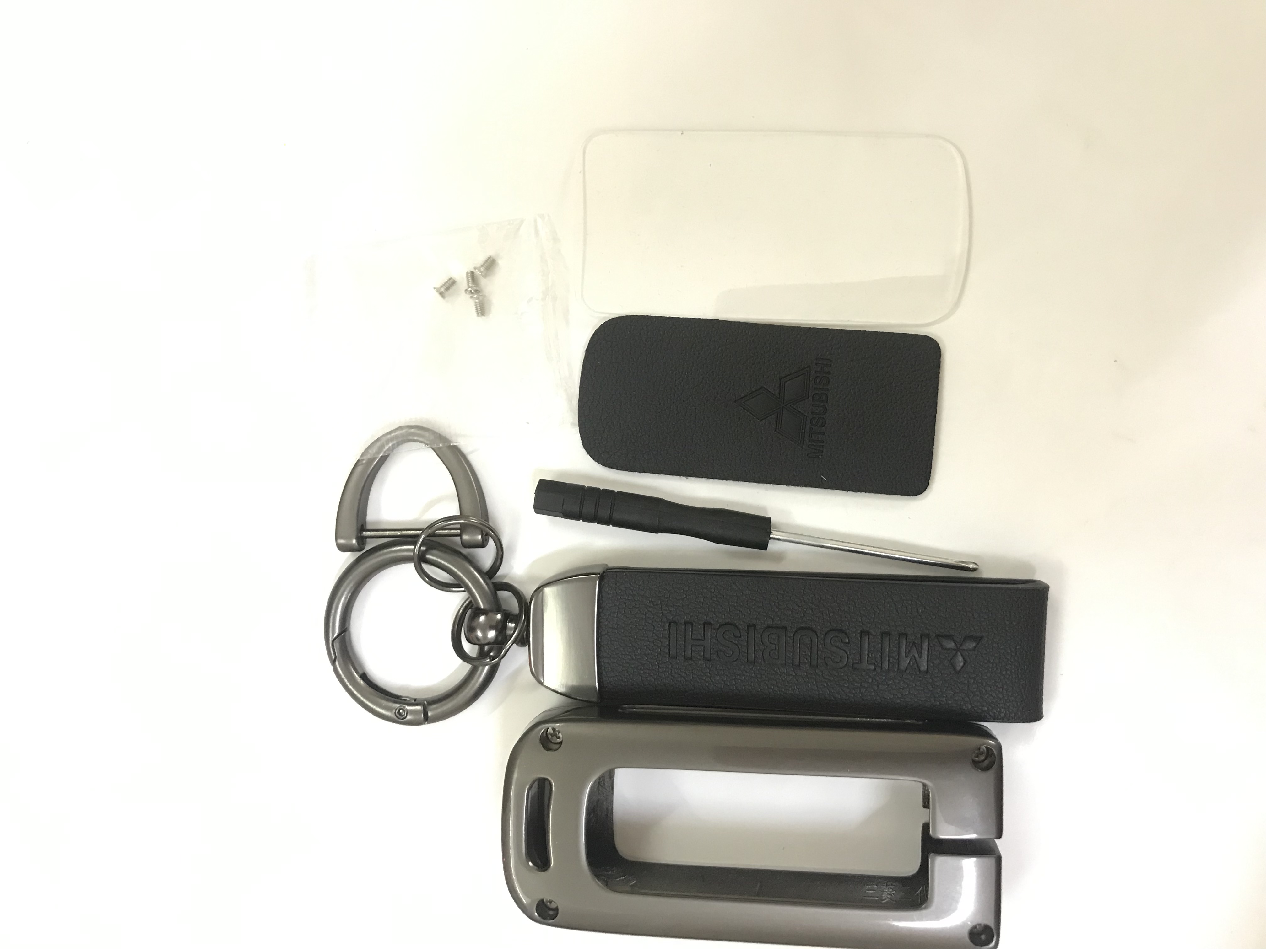 Ốp chìa khóa inox Mitsubishi Xpander , Attrage, Mirrage. Outlander- tặng kèm dây móc khóa chữ mitsubishi