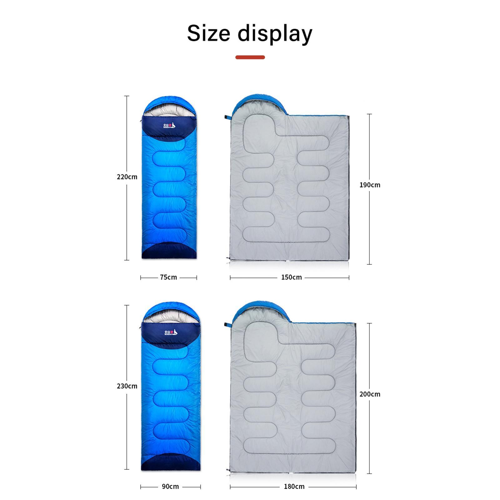 Camping Sleeping Bag - 3 Season Warm & Cool Weather - Summer, Spring, Fall, Lightweight, Waterproof for Adults & Kids - Outdoor Travel Hiking Gear