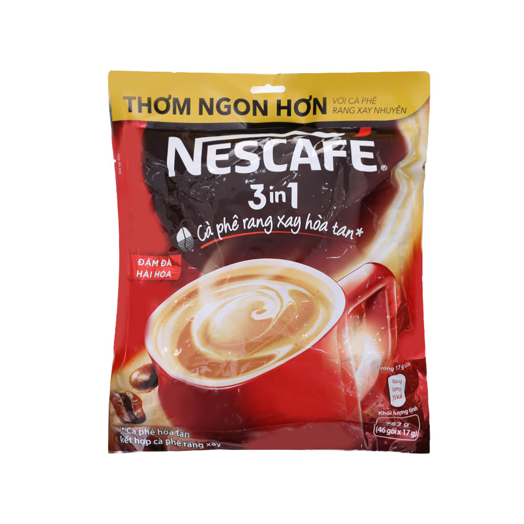 Cà Phê Sữa NesCafé 3 in 1 Đậm Đà Hài Hòa 782g (46 gói x 17g)