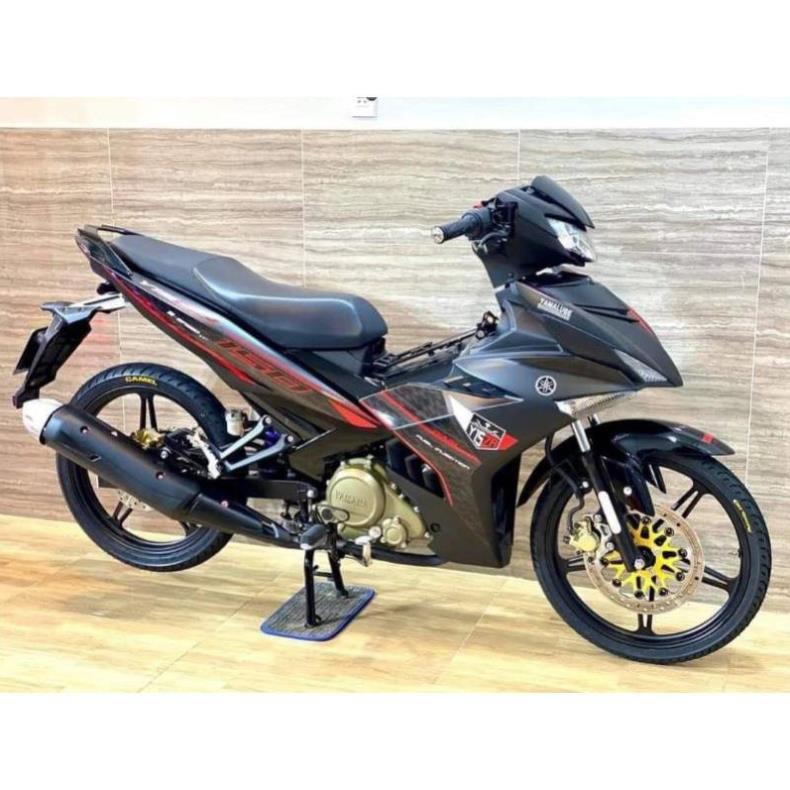 Tem đỏ đen cho xe Exciter 150 đen nhám