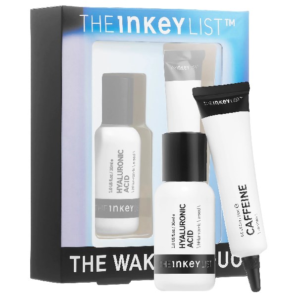 Bộ tinh chất chống lão hóa The Inkey List Hyaluronic Acid 30ml và kem mắt Caffein 15ml