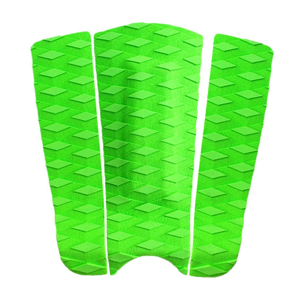 3 Pieces Premium EVA Diamond Patterned Anti-skid Surfing Traction Pad Surfboard Kiteboard Paddleboard Tail Pad Deck Grip