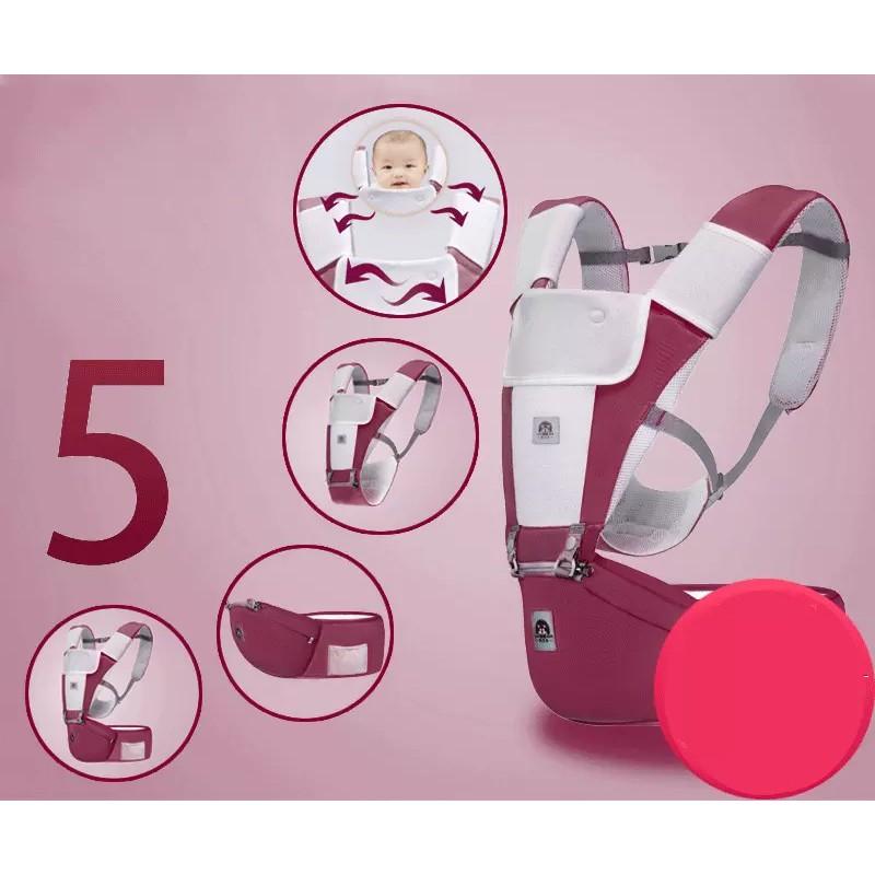 Địu trẻ em thoáng khí 12 tư thế có bệ ngồi chống gù lưng cho bé yêu loại xịn, đai điệu trẻ em có thể tháo tách rời