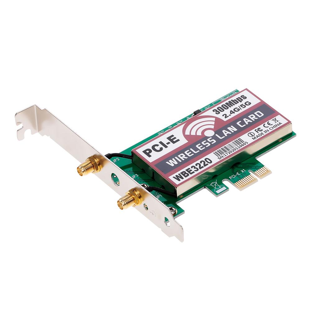 Thẻ mạng WIFI LAN không dây với ăng-ten độ lợi cao Chức năng AP Thẻ bộ điều hợp PCI-E 300M