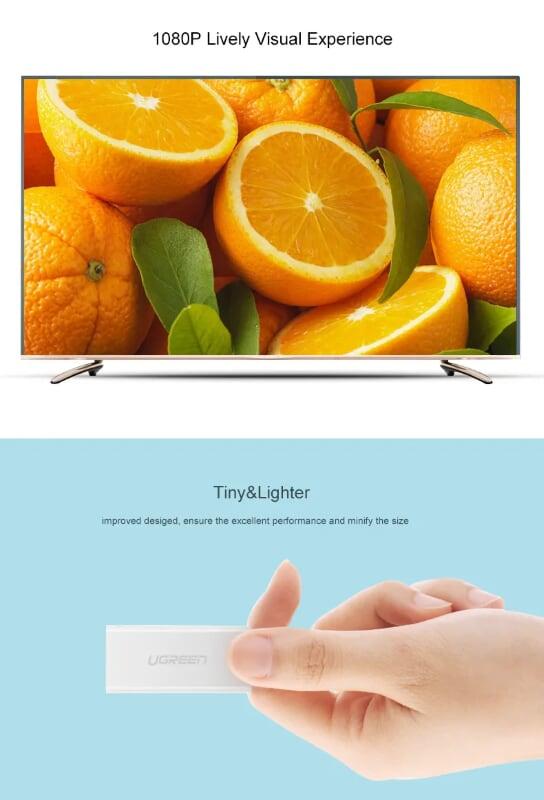 Ugreen UG40361MD112TK 25CM màu Trắng Cáp chuyển đổi Mini DP sang HDMI hỗ trợ phân giải 4K x 2K - HÀNG CHÍNH HÃNG