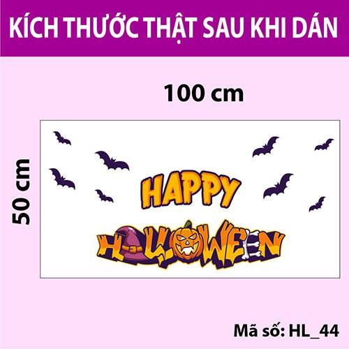 Decal dán kính trang trí Halloween 2020 số 4