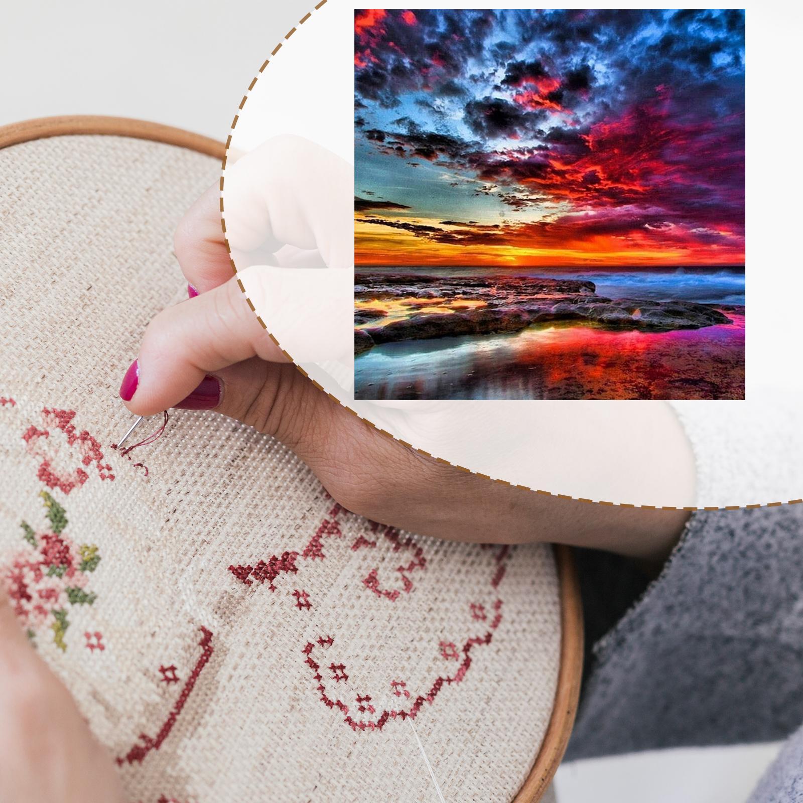 Stamped Cross Stitch Kits DIY Embroidery Stitching Home Decoration Wall Room