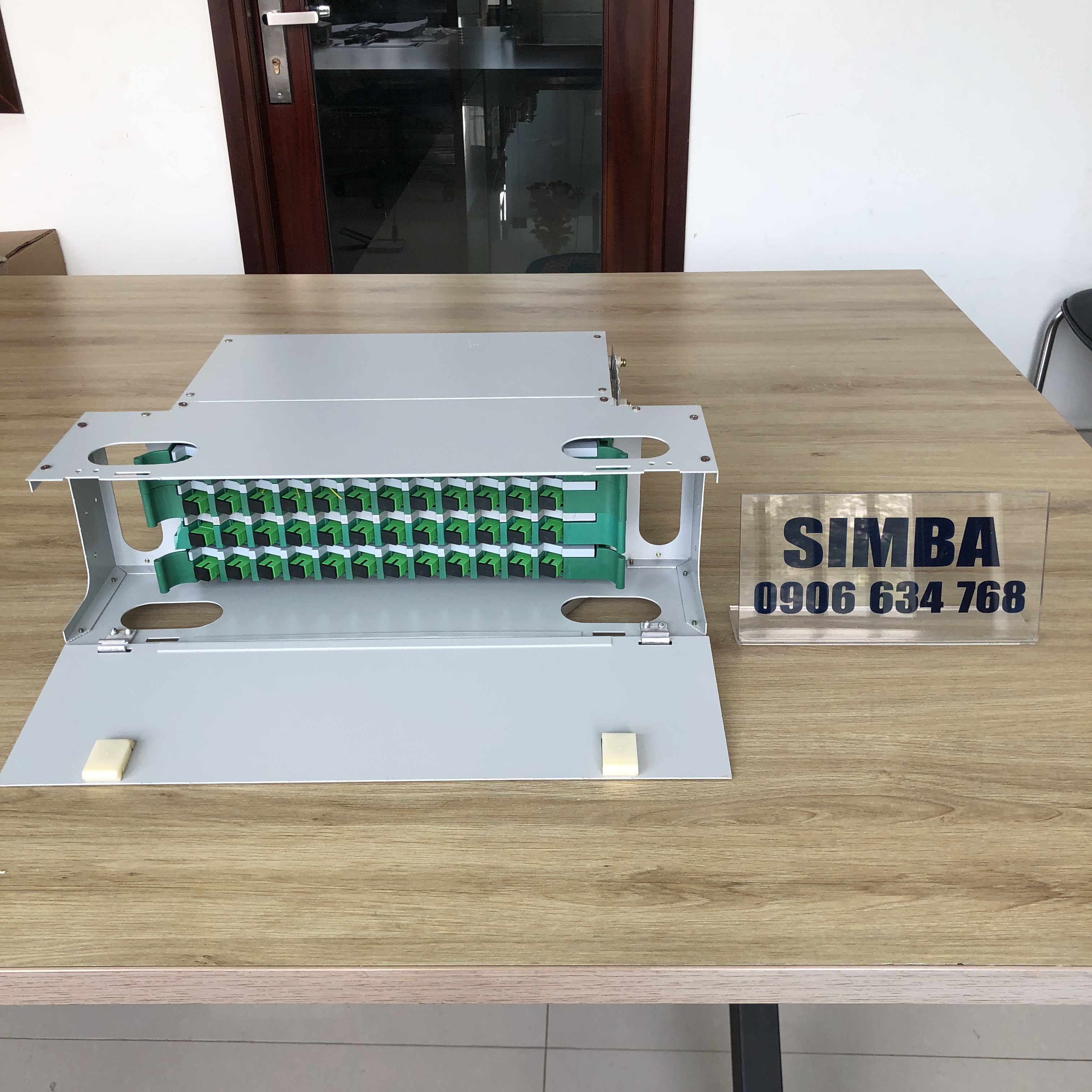 ODF quang 48FO gắn Rack khay trượt SC/APC, đủ phụ kiện, dạng module