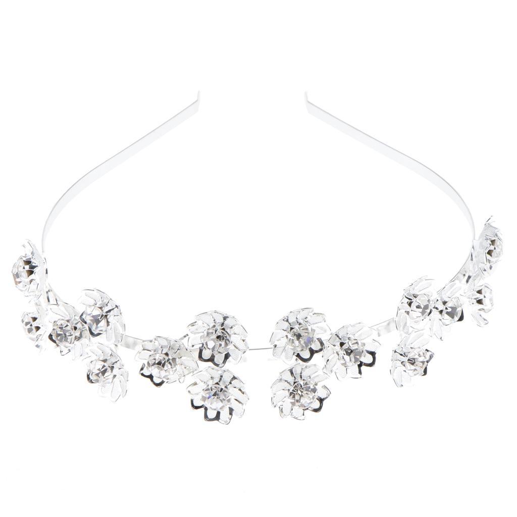 Wedding Crystal Rhinestone Flower Headband Tiara Wedding Jewelry Gifts