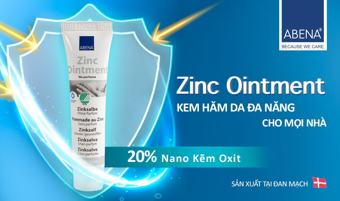 [ HIỆU QUẢ 2-3 LẦN SỬ DỤNG ] - KEM CHỐNG HĂM ABENA ZINC OINMENT 15ML - CHO TRẺ EM VÀ NGƯỜI LỚN