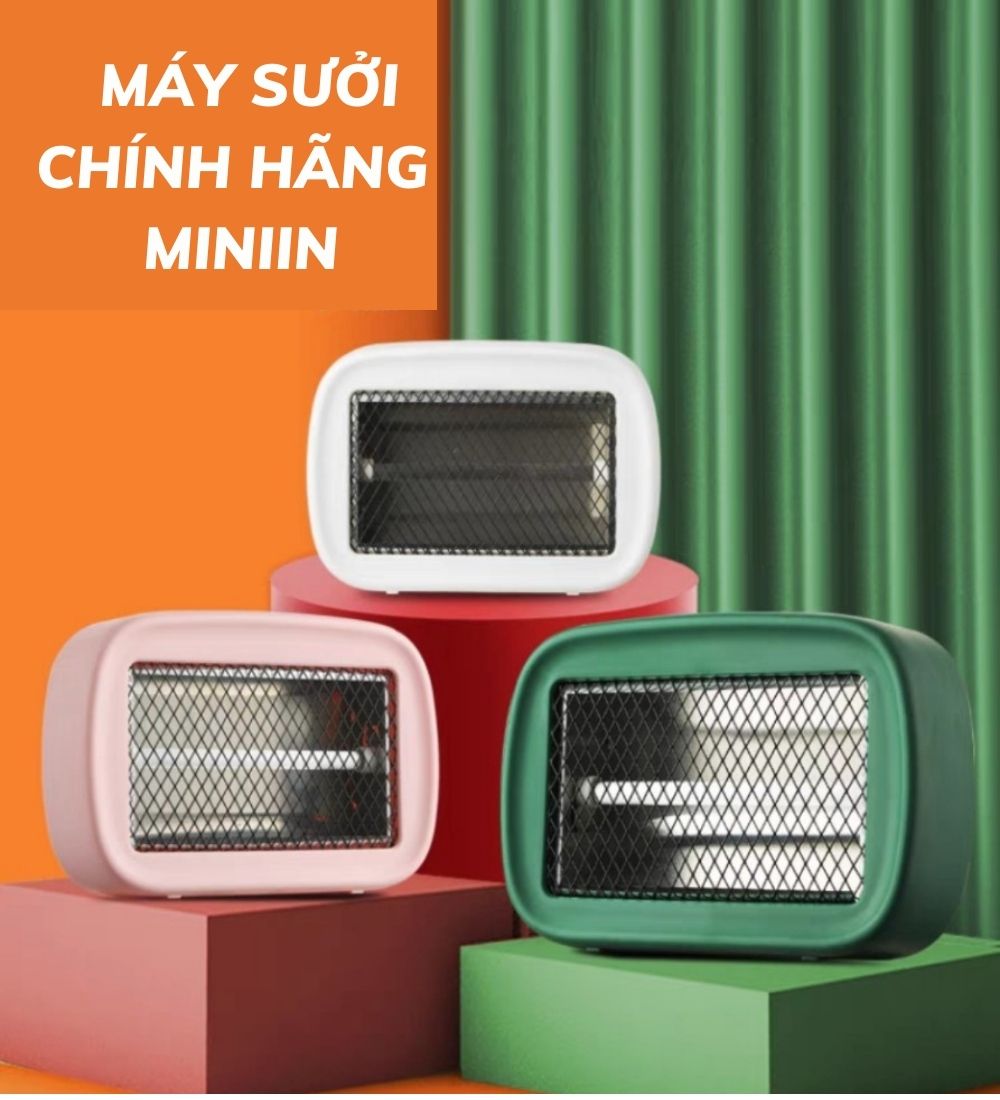 Đèn Sưởi Sấy Mini Để Bàn Làm Việc Phòng Ngủ- An Toàn- Nhỏ Gọn- Tiện Lợi -Led Tiết Kiệm Điện- Không Gây Tiếng Ồn -Hàng Chính Hãng MINIIN