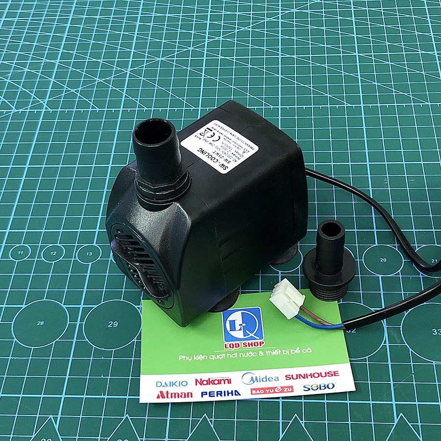 Bơm nước chìm mini 25W - 220V quạt điều hoà hơi nước - bể cá thủy cảnh - hòn non bộ