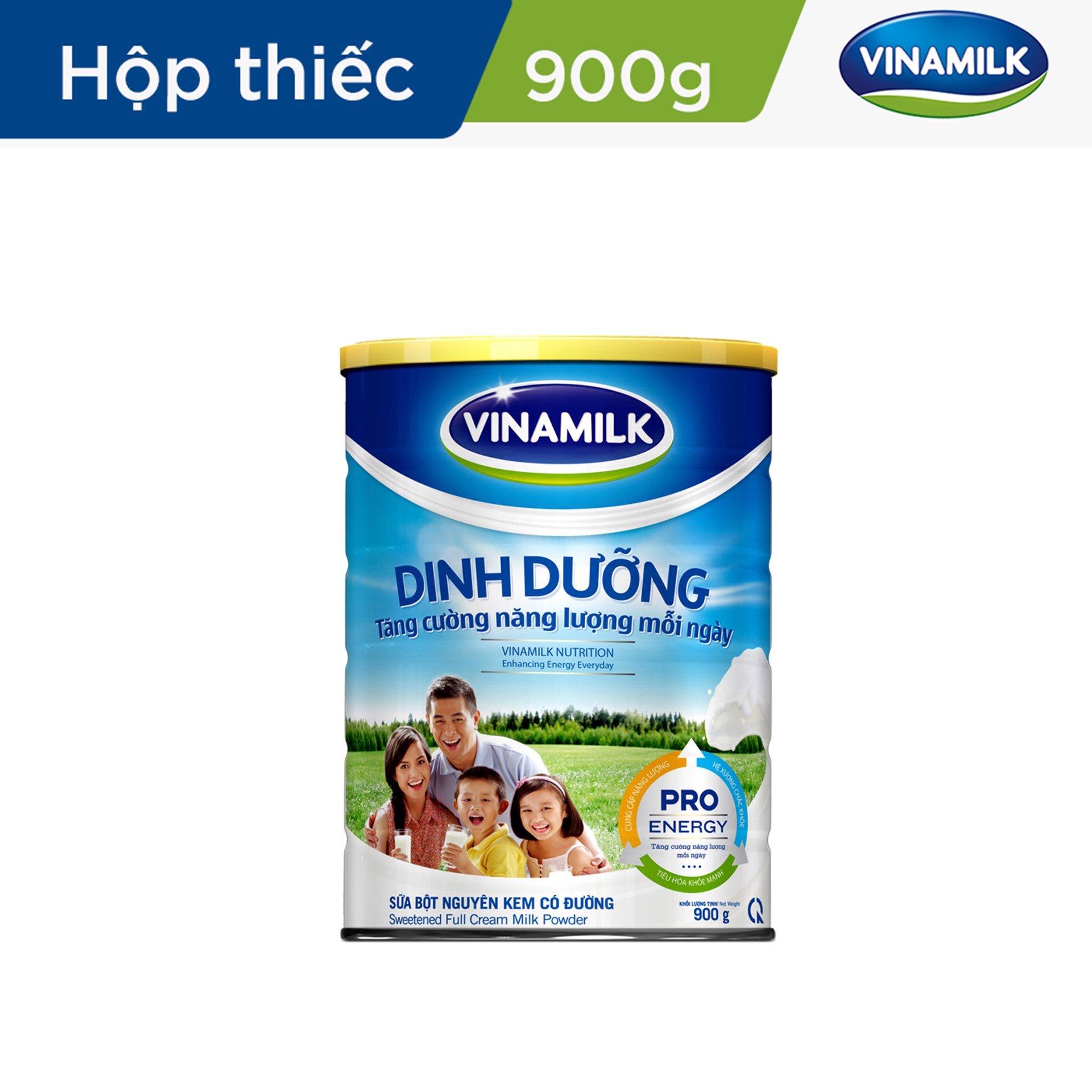 Sữa bột Nguyên kem có đường Vinamilk Dinh Dưỡng - Hộp thiếc 900g