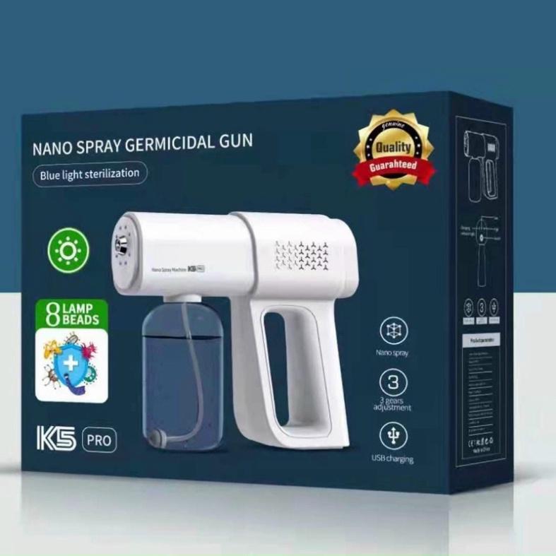 Máy phun khử khuẩn K5 và K5 Pro Súng phun nano khử khuẩn bằng tia cực tím Laser 8 Mắt UV