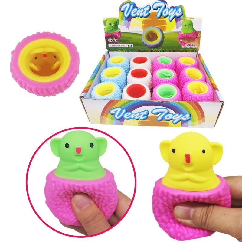 Squishy thú trốn trong cốc chó trốn trong chuồng ếch ngồi đáy giếng gà trốn trong giỏ