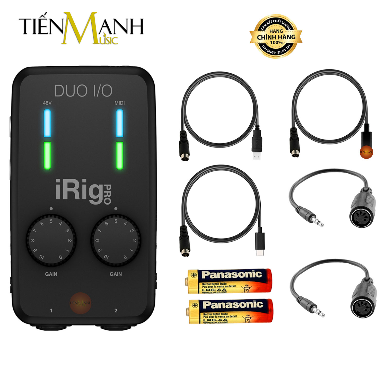 Thiết Bị Thu Âm Và Livestream iRig Pro Duo I/O IK Multimedia Live Điện Thoại Nối Guitar Pickup Soundcard Hàng Chính Hãng