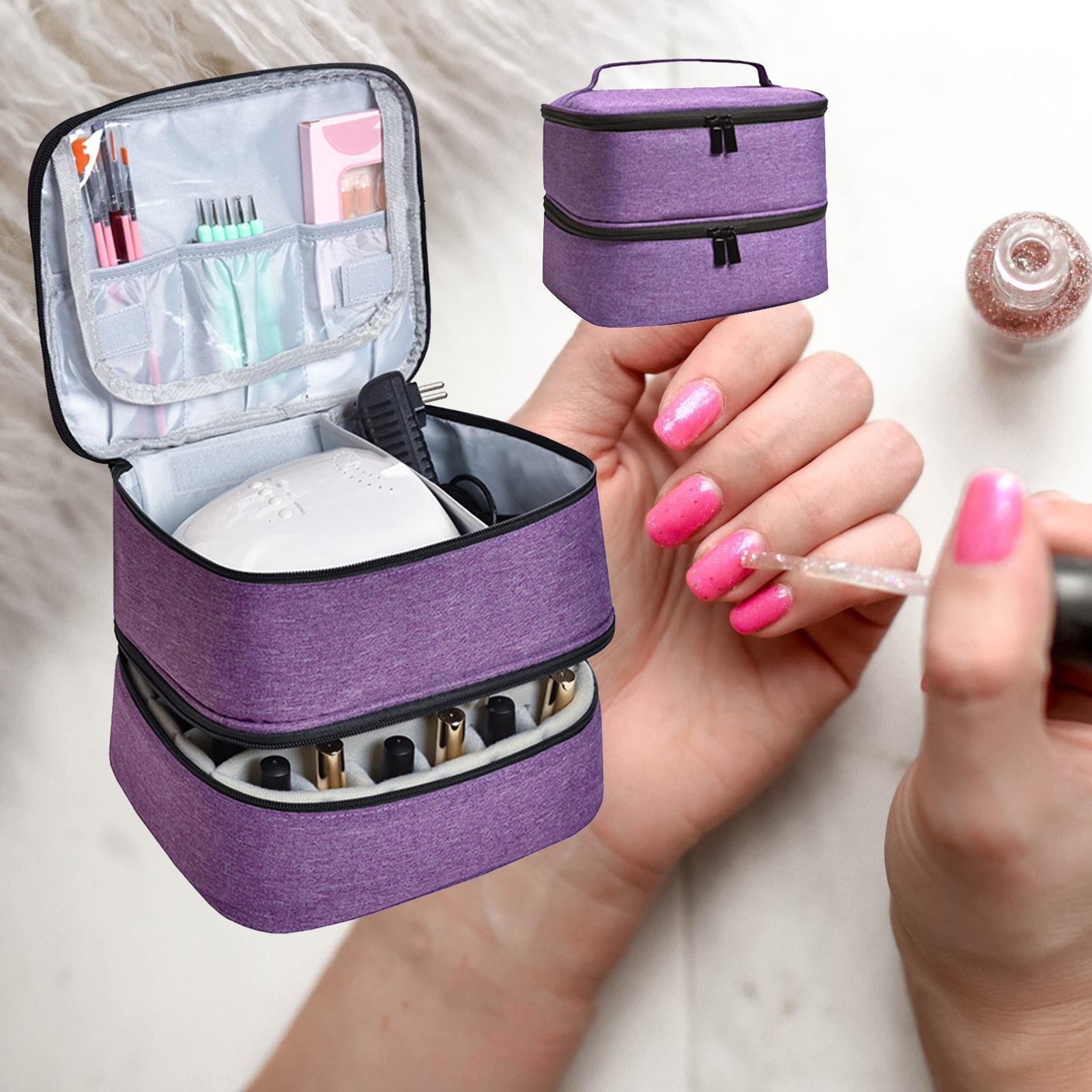 Nail Storage Bag Handbag Convenient for Manicure Accessories Carrying Case Cosmetic Bag