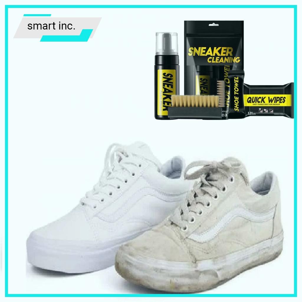 Bộ Vệ Sinh Giày Sneaker Chai Xịt Tẩy Trắng Giày Làm Sạch Vết Bẩn Đi Mưa Cleaning Kit