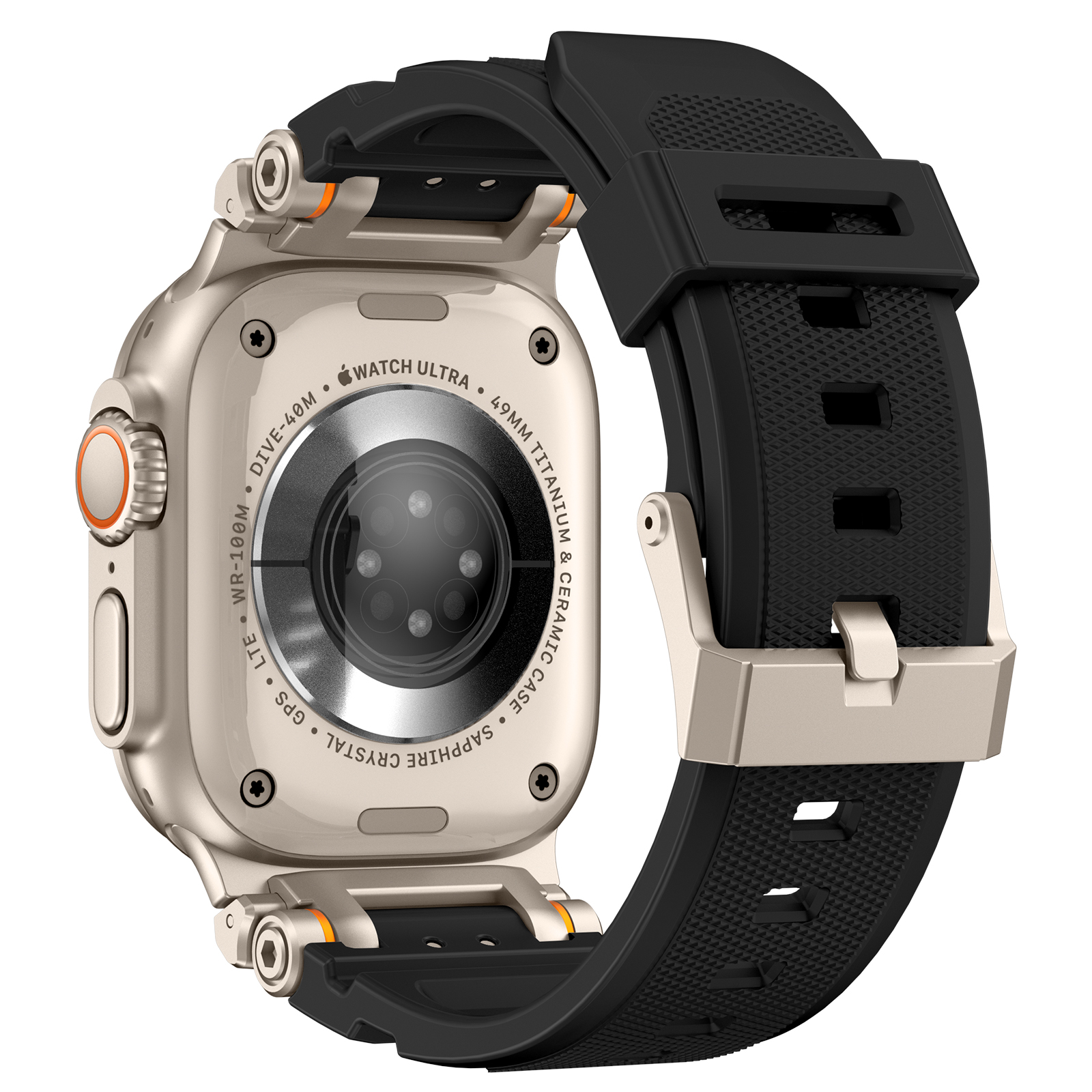 Dây Silicone Đầu Nối Kim Loại Pioneer cho Apple Watch Ultra 1/2 &amp; Apple Watch Series 4/5/6/7/8/9/SE/10 Size 44/45/46/49mm - Hàng Chính Hãng