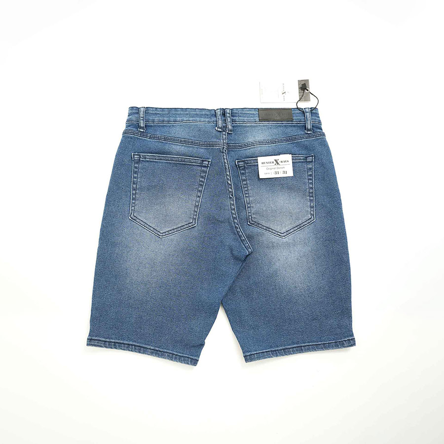 Quần Short Jeans Nam Cao Cấp HUNTER X-RAYS Form Slimfit Màu Xanh S64
