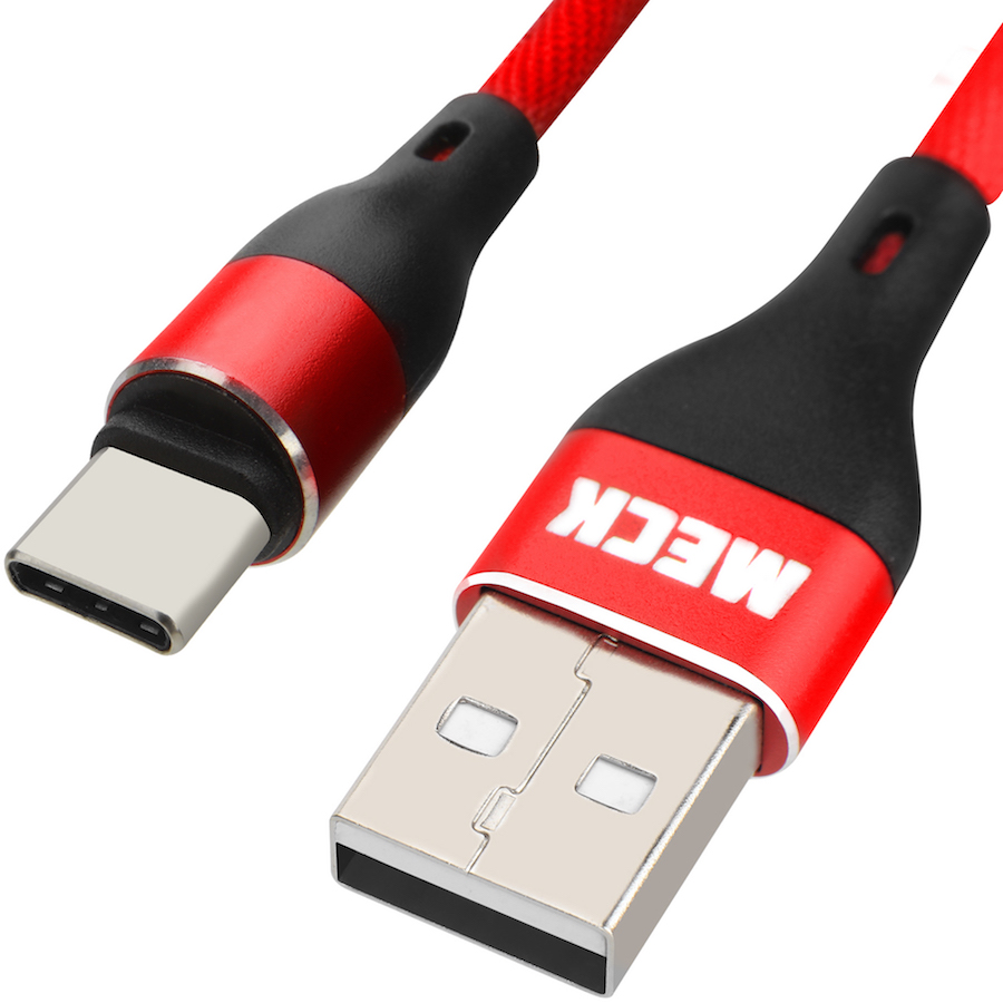 Dây Cáp Sạc USB Type-C MECK (1m): USB-C Quick Charge C 2.0 Braided Cable - Hàng Chính Hãng