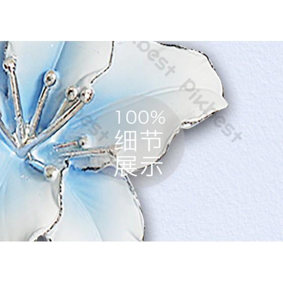 Tranh dán tường Tranh hoa tường 3D nổi bật, tranh dán tường 3d hiện đại MS883580