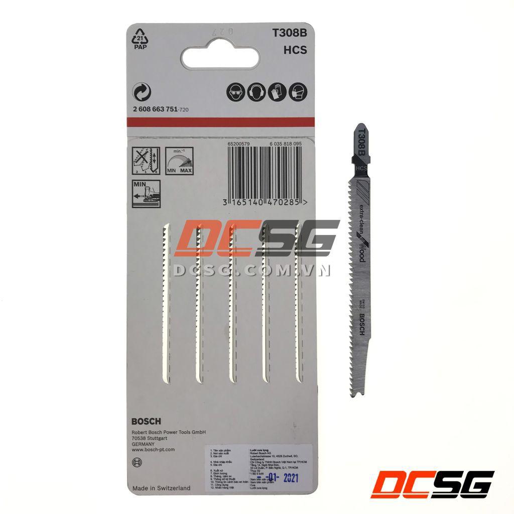 Lưỡi cưa lọng cắt gỗ siêu mịn T308B Bosch 2608663751 | DCSG
