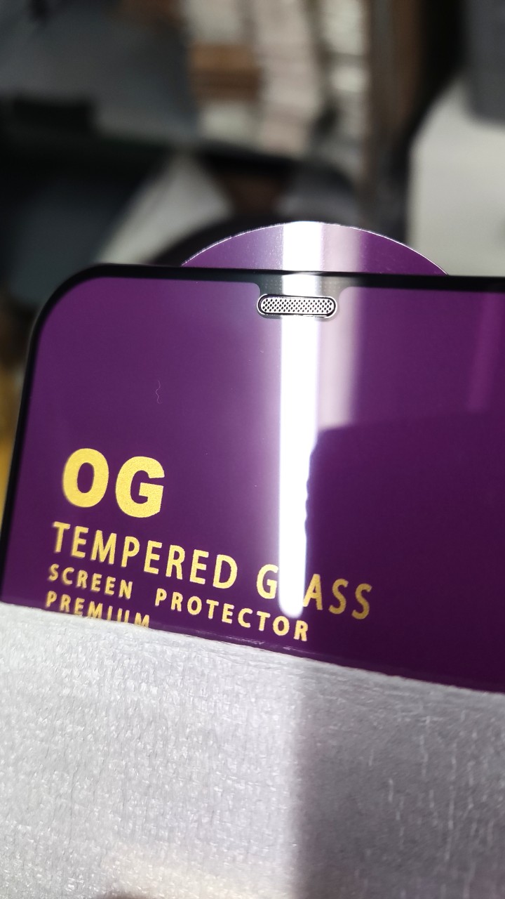 Kính cường lực siêu bền OG tím có màn ngăn bụi trên loa giành cho điện thoại iphone 12 mini / 12/ 12 pro / 12 pro max nếu kính bể hoàn tiền hoặc đổi- hàng chính hãng