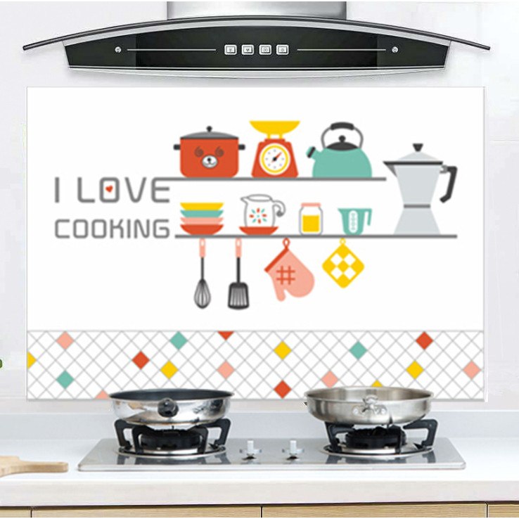 Giấy Dán Bếp Cách Nhiệt Tráng Nhôm trang trí và làm đẹp bếp 60 x 90 cm