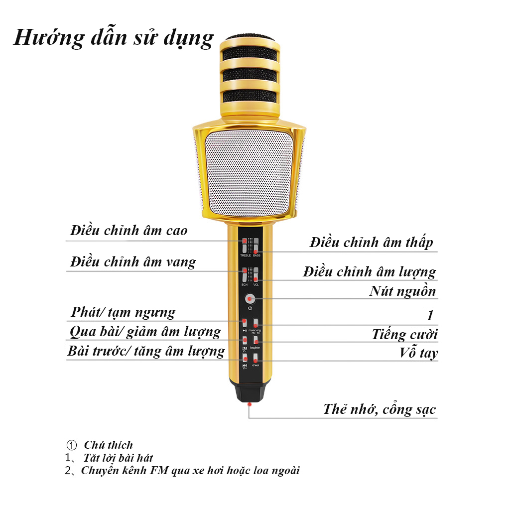 Micro SD17 Karaoke có Loa Bluetooth