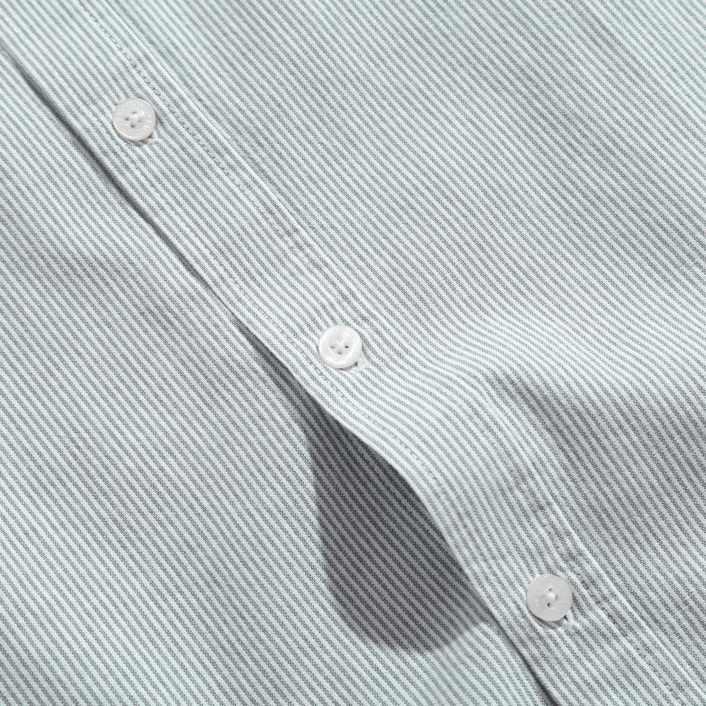 Áo Sơ Mi Nam Dài Tay Phối Sọc BY COTTON Nâu Sáng Sọc Nhuyễn 100223