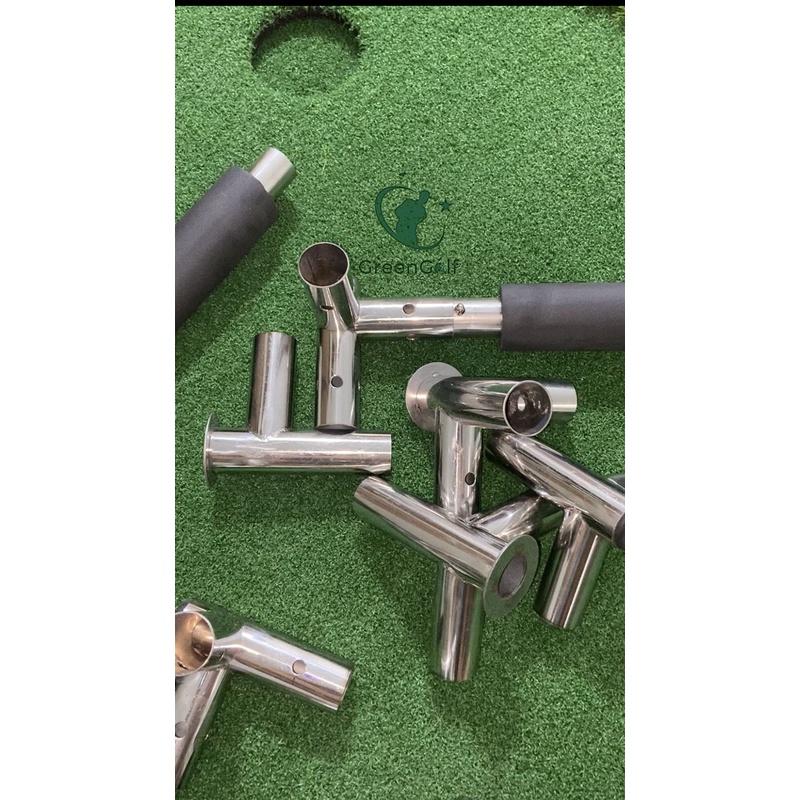 Chất Liệu INOX - Khung Lưới Tập Golf Kích Thước 3x3x3m Kèm Hồng Tâm + Lưới Giảm Chấn/ Tặng 10 Bóng/ (Có Video)