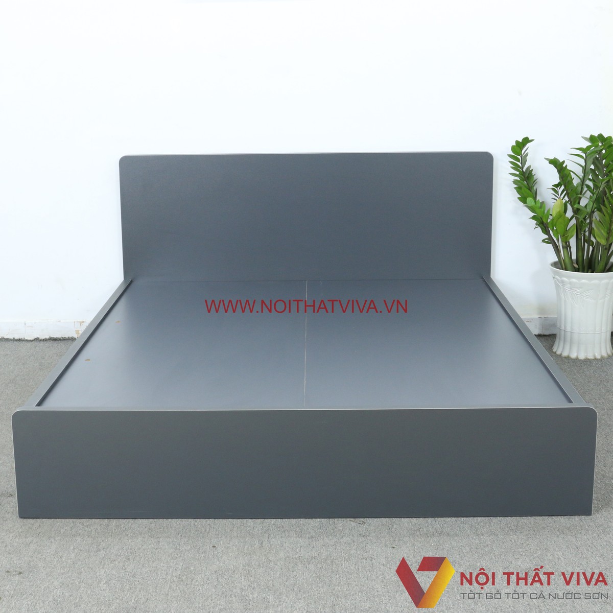 Giường Ngủ Màu Xanh Đen Gỗ MDF 3 Hộc Kéo Đẹp Sang Trọng Cá Tính