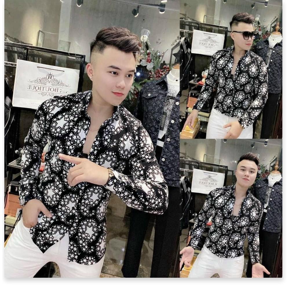 ÁO SƠ MI NAM TAY DÀI KẺ SỌC VÀ HỌA TIẾC MỚI NHẤT 2021 LANA FASHION