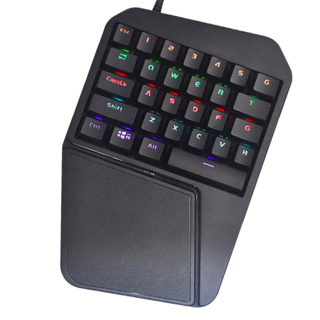 RGB Backlight Gaming Keyboard 29 Keys Left Hand Mechanical Keyboard