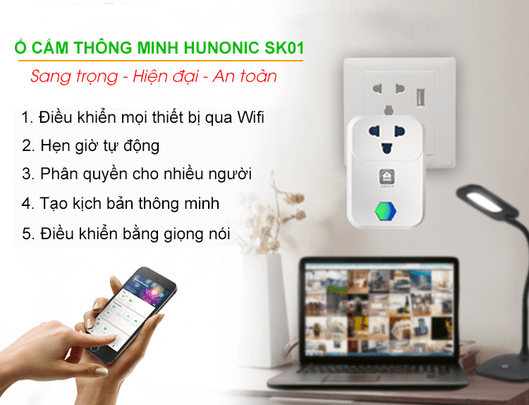 Ổ cắm thông minh Hunonic SK01