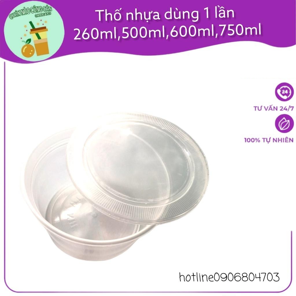 50 thố nhựa, hộp nhựa có nắp đựng chè, đựng cháo, thực phẩm đa năng dùng một lần