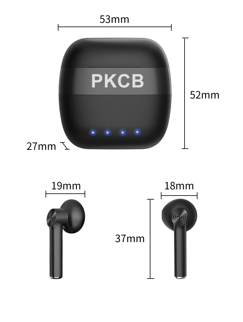 Tai nghe Bluetooth Tai nghe không dây TWS Tai nghe chống nước - Hàng Chính Hãng PKCB