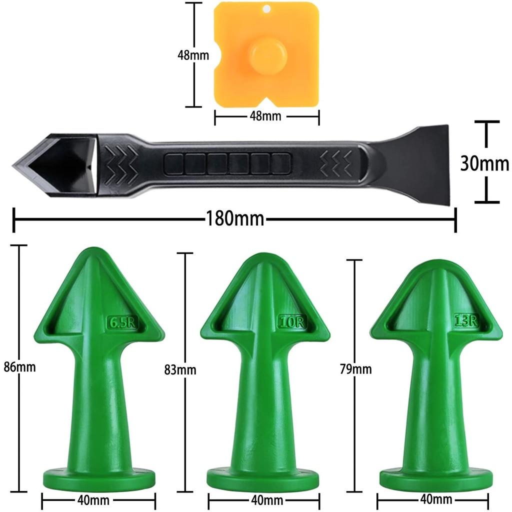 Bộ vòi đi keo silicon 5 chi tiết kiêm miết mạch và cạo keo cũ